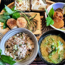 大根1本6品!葉も皮も使って大根定食!一汁三菜!旨味たっぷり!良い香りの混ぜご飯!つみれみぞれ汁!