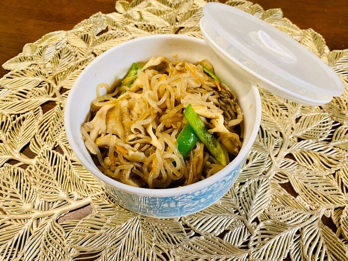 旬!舞茸と糸こんにゃくの炒め煮