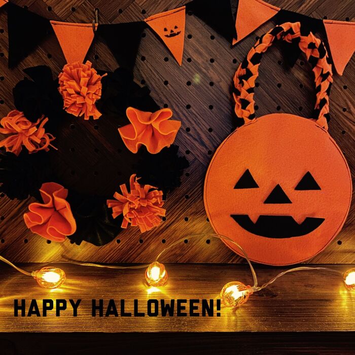 ダイソーフェルト2枚でハロウィングッズを3つ!作り方