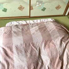 【ダイソー100円で♪】羽毛布団と毛布がずり落ちない工夫