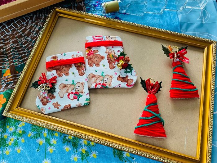 なんと廃材が!クリスマスオーナメント!に〜