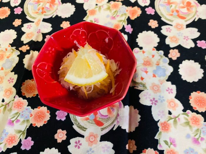 辛味の強い大根に当たった時!レモンでフルーティな紅白なますに味変