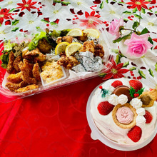 市販のシフォンケーキで簡単クリスマスケーキ♪