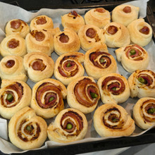 パイシートで簡単!ベーコンアスパラロールパイ