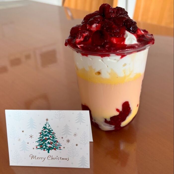 「片栗粉でつくる!」わらび餅ドリンクでクリスマス♪