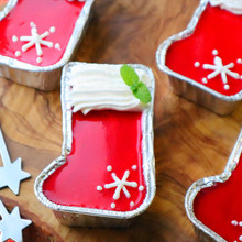 真っ赤なクリスマスブーツ☆ふわとろラズベリームース