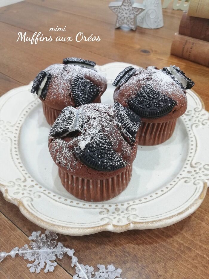 しっとりふんわりᕷでも、ザクザク!オレオマフィン