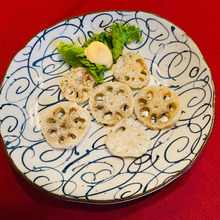 今年の蓮根は竜田揚げで