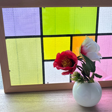 お正月空間をレトロに演出!「まるでステンドグラス!な和モダンパネル」