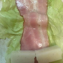 ボルシチに餅入りロールキャベツの隠し玉を入れてみた♪