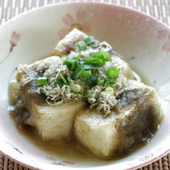 【体を温めるメニュー】とろろ昆布の揚げ出し豆腐