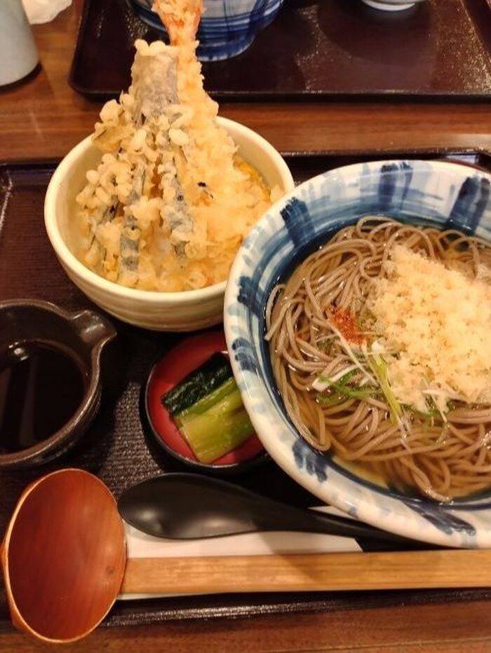大海老天丼そば