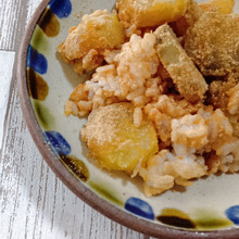 芋が半端に少しだけ余ったら捨てないで!究極的に簡単!きなこおはぎに似たおやつ