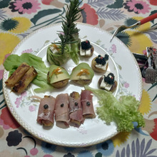 干し芋の輝ける未来、生ハム、アボカド、クリチ