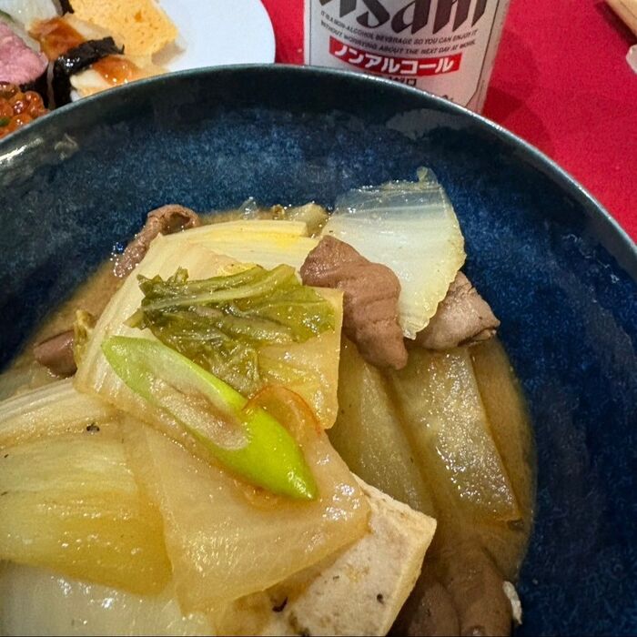 私もノンアルビールでお相伴!