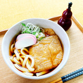 【きつねうどん】便利な野菜だし使用!