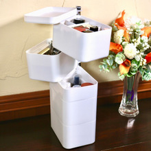 【ダイソー】鉄の棒1本でスライド式『タワー型ラック』に変身!底もぶち抜き深型に