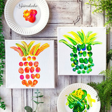 簡単おしゃれ!指で描くパイナップルの絵