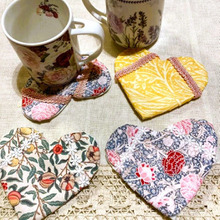 100均ウィリアムモリスでおしゃれ!簡単手作りハートコースター