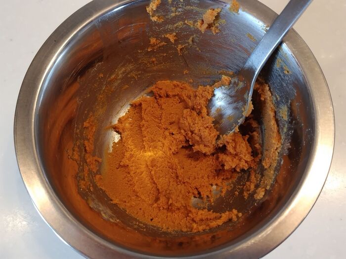 全ての材料を混ぜます