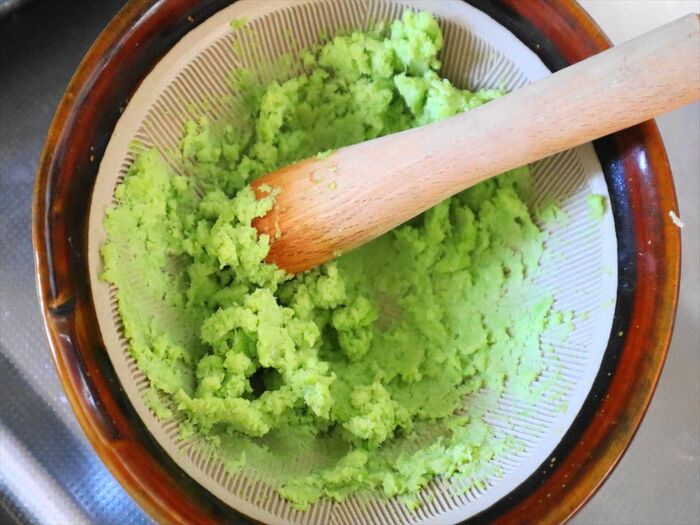 ずんだ白あんバタークリーム作り