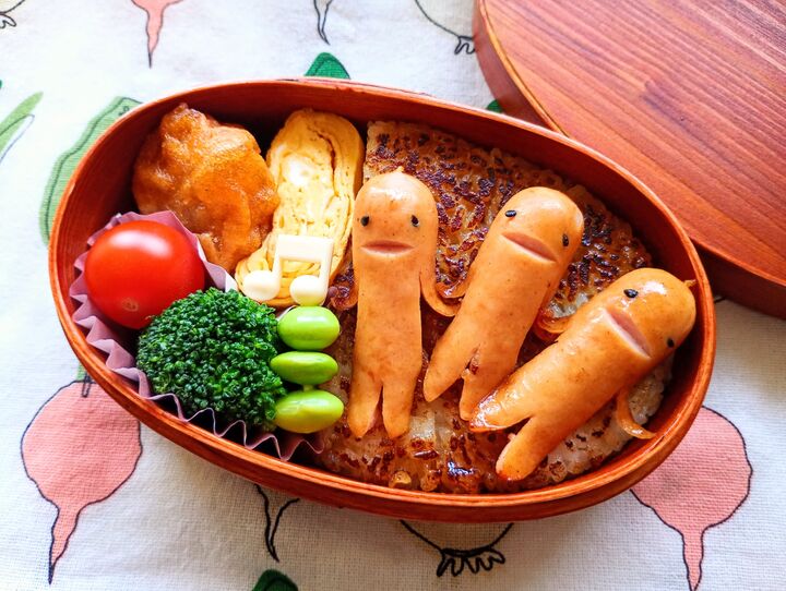 お弁当箱にぴったりハマる!握らない焼きおにぎり弁当【脱マンネリに♡】