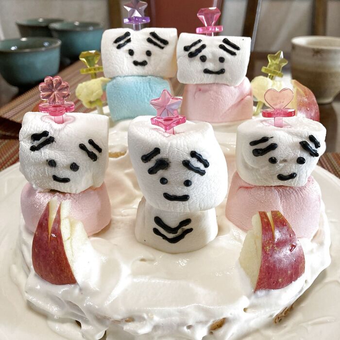 お雛様フルーツケーキ