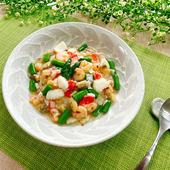 【シーフードとアスパラのあんかけご飯】便利な野菜だし使用!