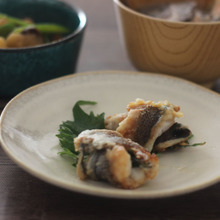 天然魚クエスト②イサキのくるくる大葉巻き竜田揚げ