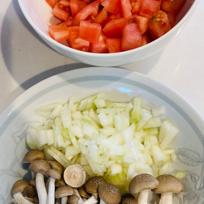 1.野菜を切ります