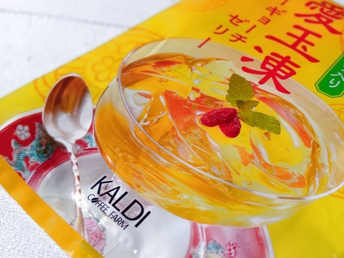 【カルディ】アイギョクシ(愛玉子)入り!台湾のひんやり癒しスイーツ!オーギョーチを食べてみた!