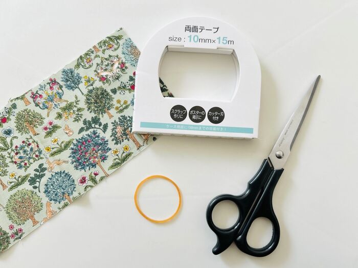 「輪ゴム×はぎれ」の超簡単アレンジ