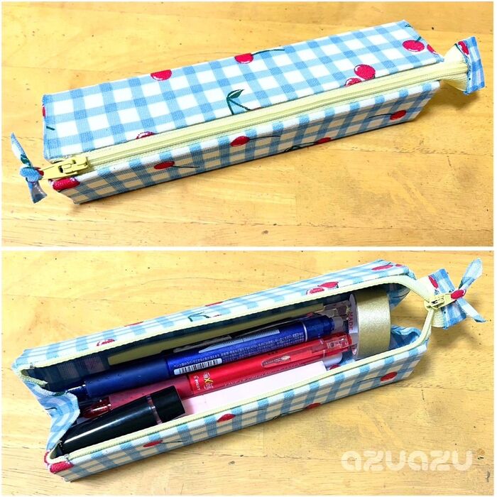 ハギレと牛乳パックで貼るだけペンケース