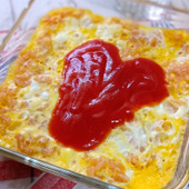 【レンジでマッハオムライス】フライパン不要!包まず完成~!