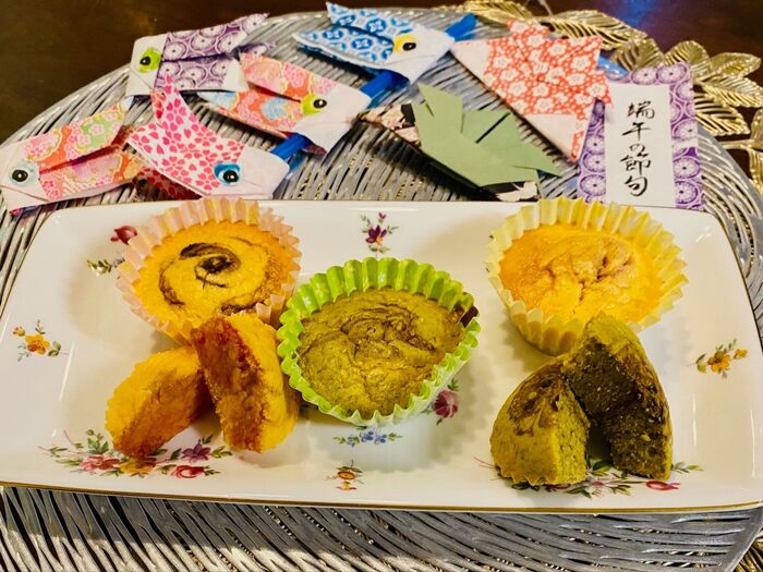 ふわふわ!3種のマーブルケーキ