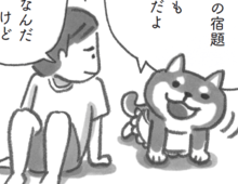 学校…行きたくないなぁ…。「麦茶ココに置いとくね」【柴犬食堂#12】