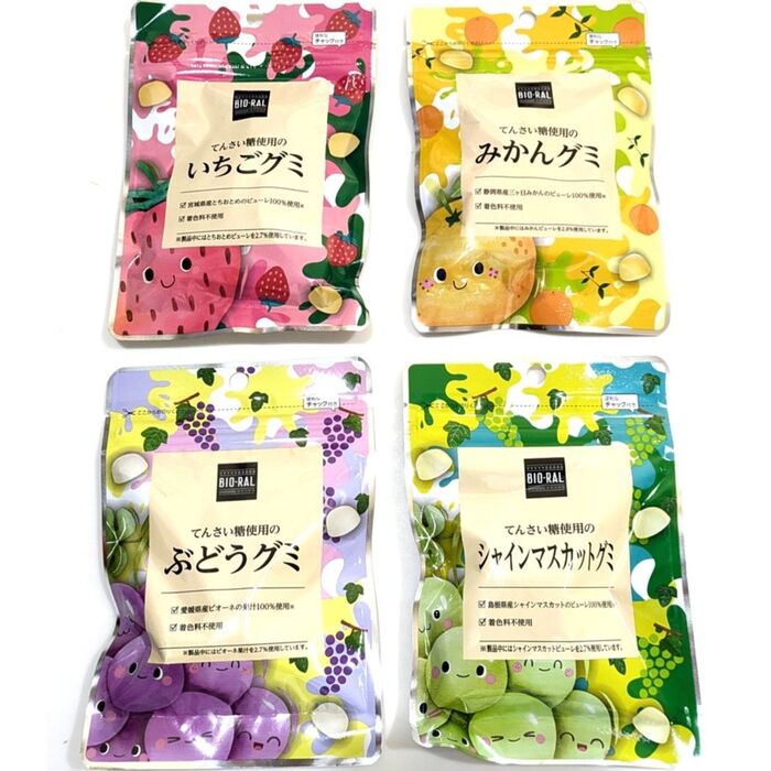 体にやさしい【グミ】てんさい糖&国産果汁使用