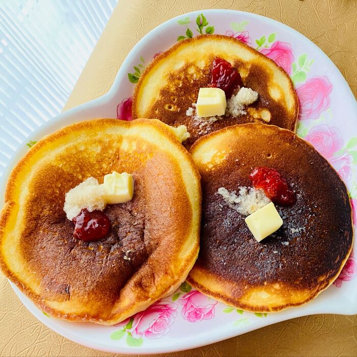 グルテンフリー!米粉でパンケーキ
