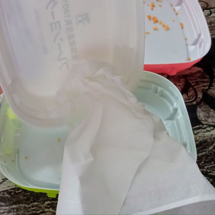 ティッシュで拭くだけ