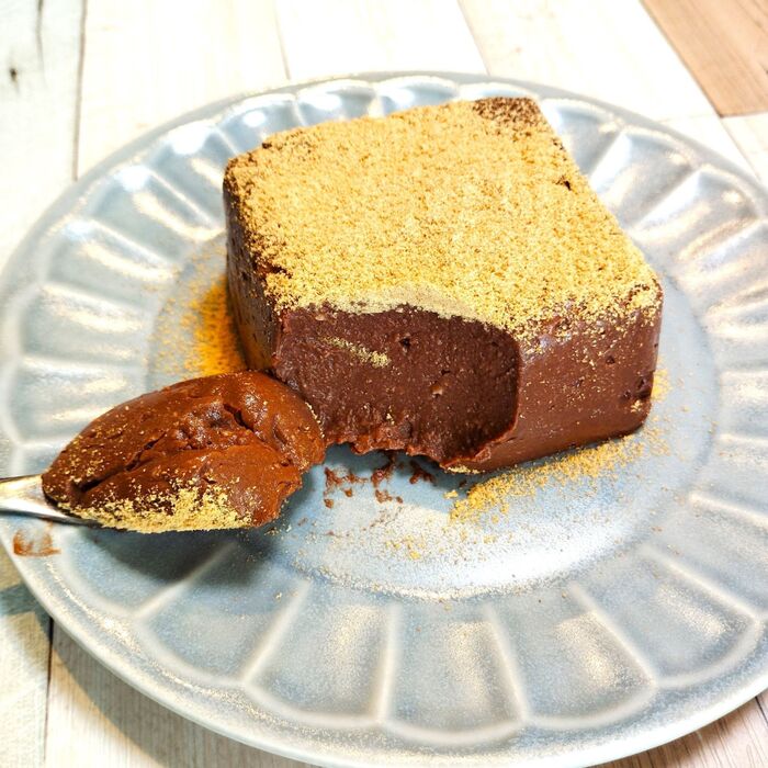 米粉でむっちりチョコプリン風