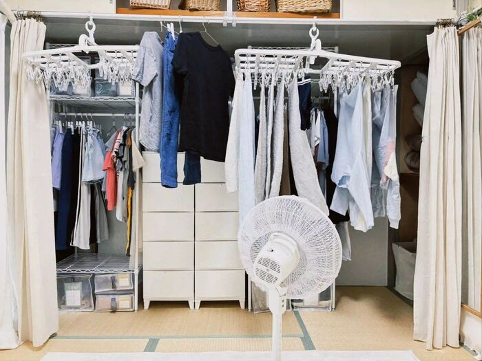 部屋干しスタイル