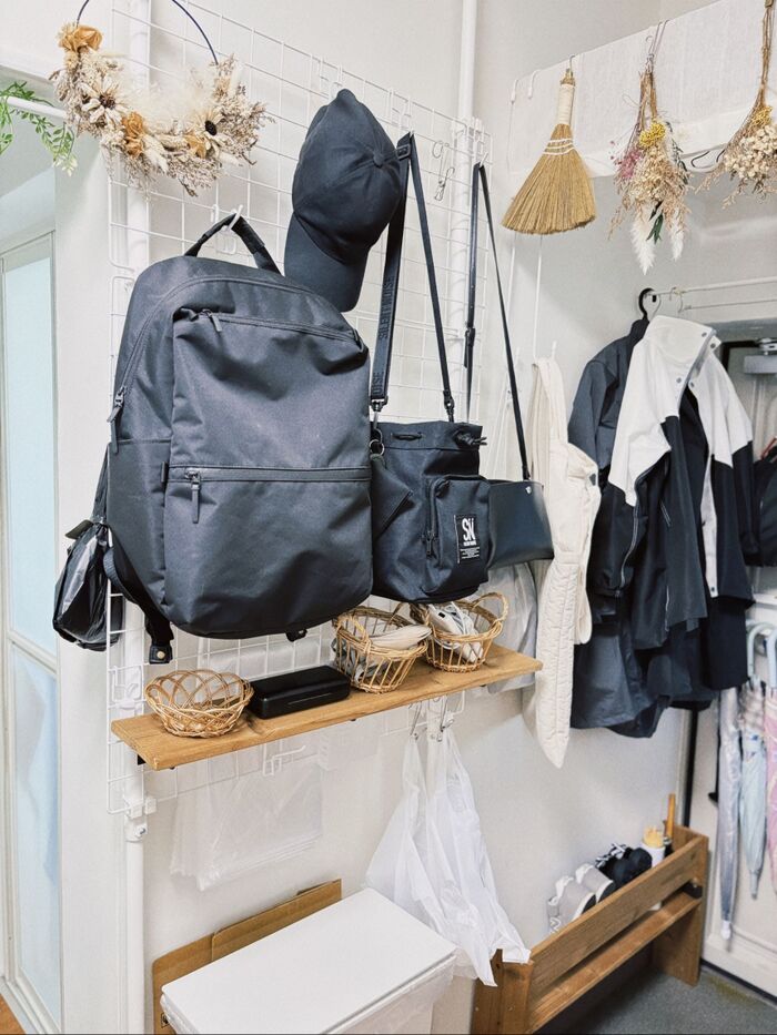 狭くても置けるバッグ収納