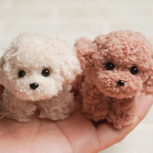 【作り方動画】セリアのもこもこモールで作る手のひらサイズのトイプードル