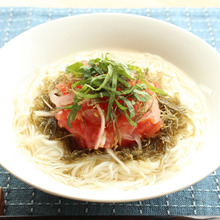 爽涼トマトと昆布のぶっかけ素麺