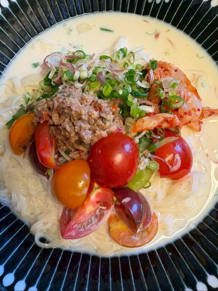 夏にさっぱり<豆乳そうめん>!