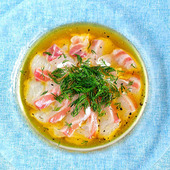 【梅風味のカルパッチョ】便利な野菜だし使用!