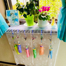 涼を楽しむ!ワイヤーネットを使って、「邪魔にならない七夕飾り」