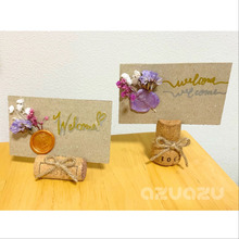 ワインコルクとダンボールdeウェルカムカードスタンド