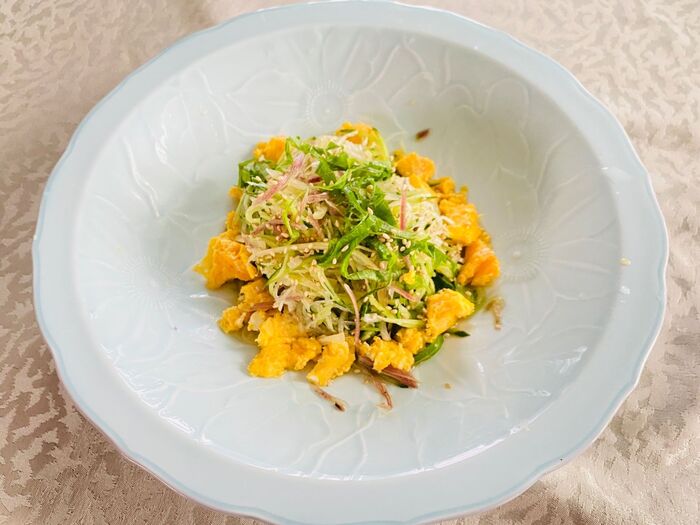 「夏の香味和え」レモン、茗荷、大葉でさっぱり〜