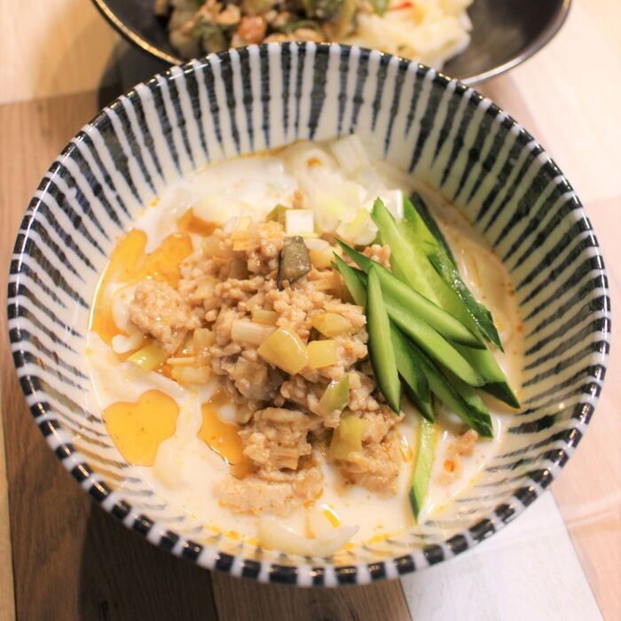 簡単夏ランチ!レンジで時短!絶品担々そうめん!